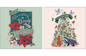 NC-XM557 - Blooming Lovely Christmas Pack  (3 Packs of 6 cards)