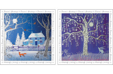 NC-XM559 - Fox and Hare Christmas Pack  (3 Packs of 6 cards)