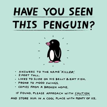 OTW104 - Avez-vous vu cette carte de vœux pingouin (6 cartes)