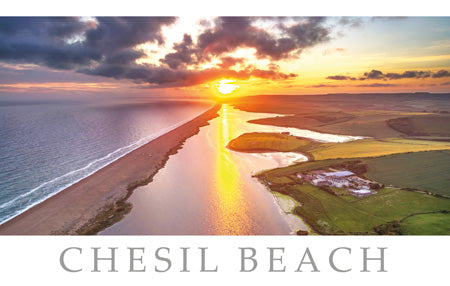 PDR552 - Chesil Beach Sunset Postcard (1 unit = 25 Postcards)