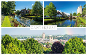 PKT506 - Cathedral and River Canterbury Postcard (1 unit = 25 pcs)