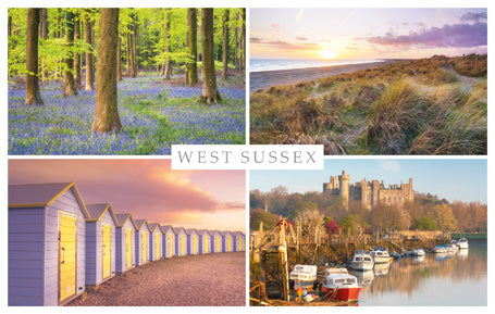 PSX574 - West Sussex Montage Postcard (25 pcs)