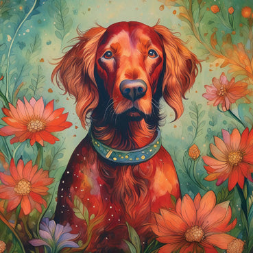 RT171 - Irish Setter Greeting Card (6 Cards)