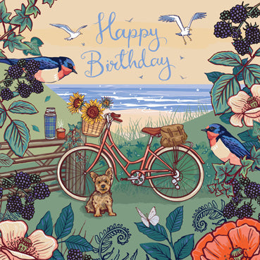 SAS135 - At the Beach Birthday Card (6 Cards)