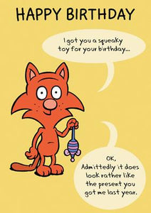 57AL04 - Happy Birthday (Squeaky Toy) Greeting Card