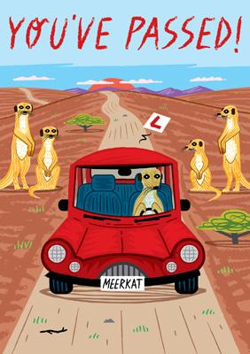 57AQ01 - You've Passed (Meerkats) Driving Test Congratulations Card
