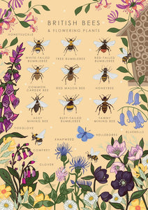 57AS103 - Guide naturel des abeilles britanniques Carte de vœux