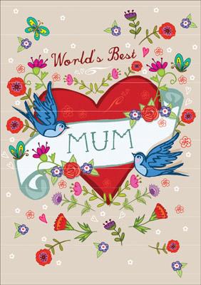 57AS11 - Worlds Best Mum Mothers Day Card