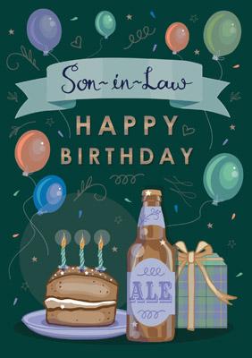57AS80 - Son-in-Law Happy Birthday Card
