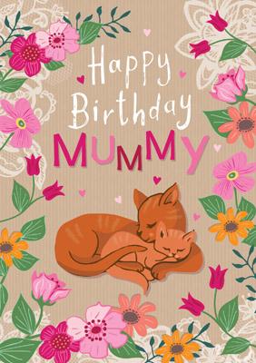 57AS83 - Happy Birthday Mummy Greeting Card