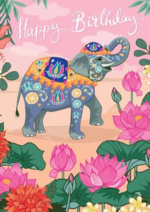 57AS95 - Happy Birthday (Elephant) Greeting Card