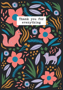 57BB58 - Thank You For Everything (Foxes) Greeting Card