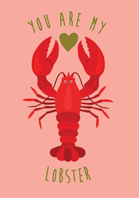 57BB73 - Carte de vœux You are My Lobster (6 cartes)