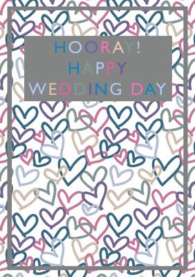 57BBS09 - Hourra ! Carte de joyeux jour de mariage
