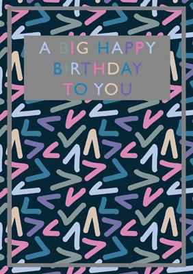 57BBS10 - Big Happy birthday Foil Greeting Card