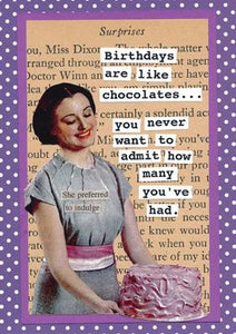 57CL30 - Birthdays Are Like Chocolates Greeting Card