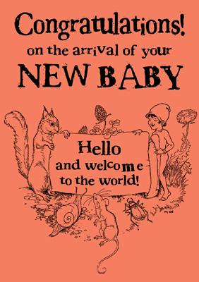 57CL41 - Carte de vœux Félicitations pour nouveau bébé