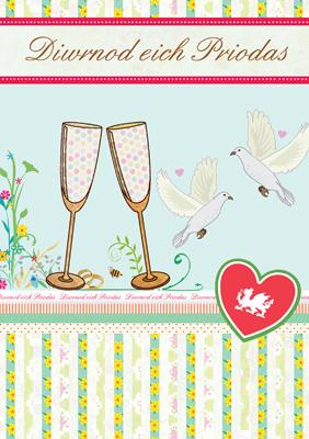 57DG18 - Your Wedding Day Greeting Card (Welsh)