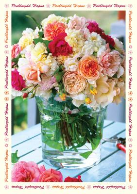 57DG58 – Carte d'anniversaire florale Penblwydd Hapus (gallois)