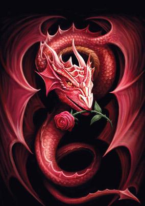 57GT06 - Dragon Rose Carte de vœux