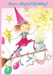 57JK08 - Birthday Witch Greeting Card
