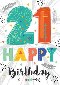 57JN03 - Carte de vœux 21e anniversaire