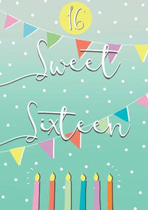57JN20 - Carte d'anniversaire Sweet Seize
