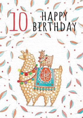 57JN30 - 10e anniversaire (lama) Carte de vœux