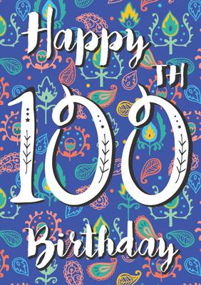 57JN33 - Happy 100th Birthday Card