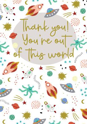 57JS08 - You're Out of this World Thank You Card