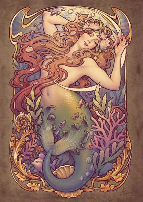 57MD02 - Andersens Little Mermaid Greeting Card