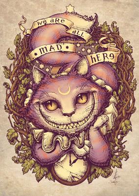 57MD03 - Cheshire Cat Greeting Card