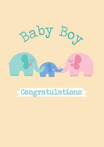 57MG17 - Félicitations bébé garçon Carte de vœux
