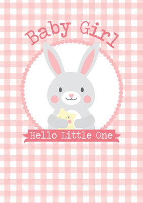 57MG25 - Hello Little One Baby Girl Greeting Card