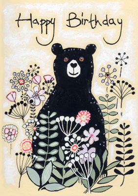 57PG06 - Carte de vœux ours d'anniversaire (6 cartes)