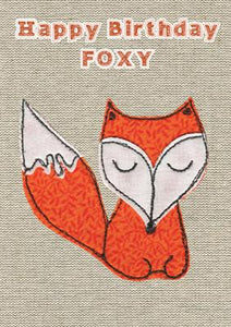 57PW09 - Happy Birthday Foxy Greeting Card