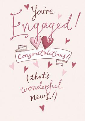 57SB24 - You're Engaged, Wonderful News Greeting Card