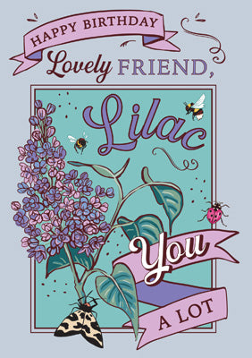 57SS02 - Carte d'anniversaire Lilas You a Lot (6 cartes)