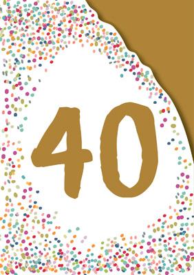 AG805 - Carte de vœux 40e anniversaire (aluminium et découpée)