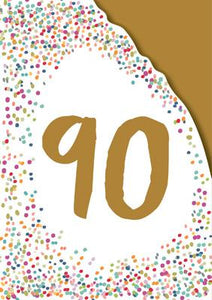 AG813 - Carte de vœux 90e anniversaire (aluminium et découpée)