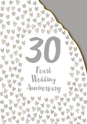 AG818 - Carte de vœux anniversaire de mariage de perles (feuille et découpe)