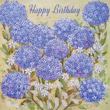 ATG105 - Carte d'anniversaire joyeux anniversaire avec fleurs flottantes