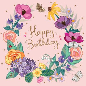 ATG115 - Happy Birthday (Pink) Foil Birthday Card