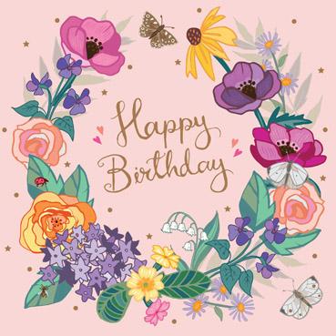 ATG115 - Happy Birthday (Pink) Foil Birthday Card
