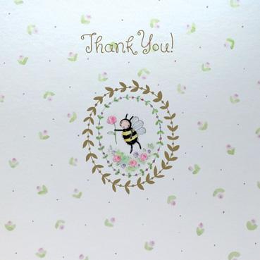 ATG118 - Carte de vœux Merci (Abeille) (Finition feuille)