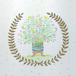 ATG122 - Carte de remerciement bouquet de fleurs (finition aluminium)
