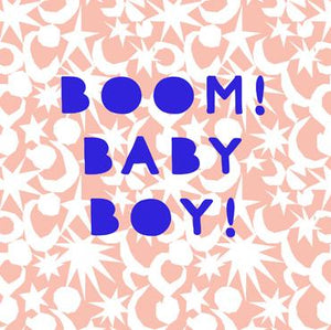 BEA135 - Boom! Baby Boy Greeting Card
