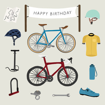 BEA143 - Joyeux anniversaire (Cycliste) (6 cartes)