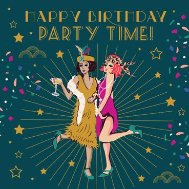 CBR105 - Party Time Foil Birthday Card