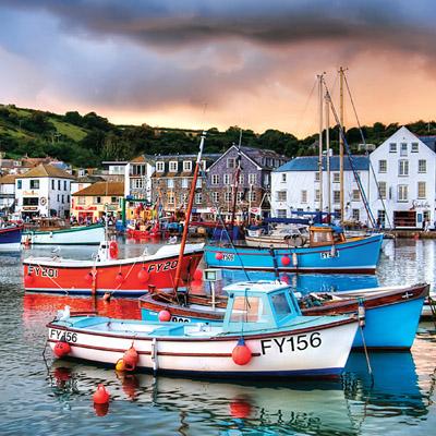 CC122 - Mevagissey Harbour St Austell Greeting Card